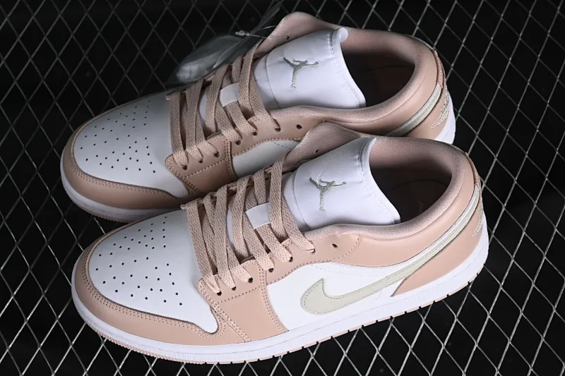 All categories Air Jordan Jordan series basketball shoes Air Jordan 1 Low Air Jordan 1 Low AJ1 Joe 1 white and pink low-top cultural and casual sneakers DC0774-120